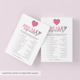 Breakup Songs Match Up with Answer Key Printable