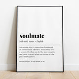 Soulmate Definition Print Instant Download