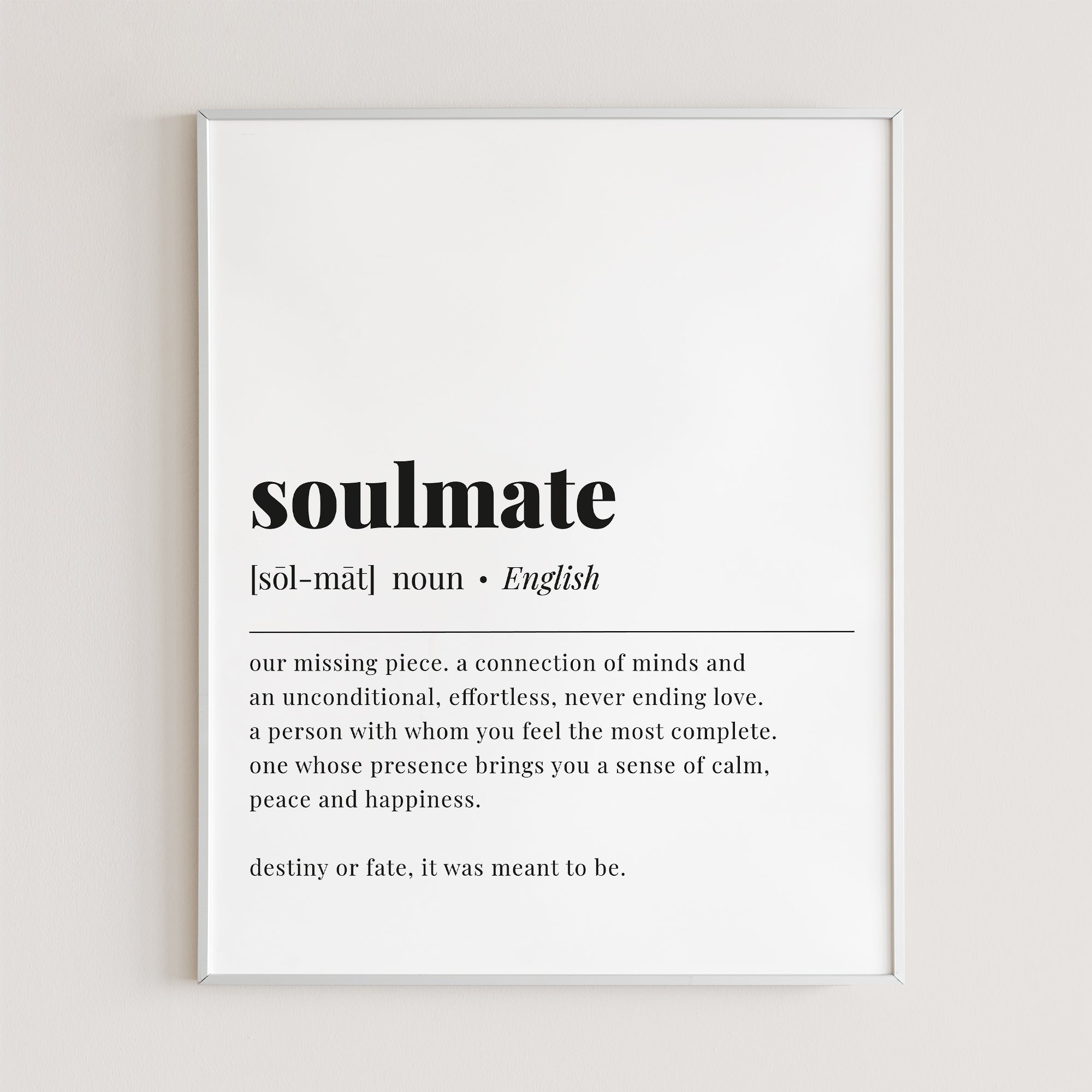 Soulmate Definition Printable by LittleSizzle