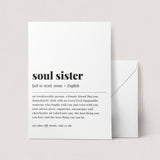 Soul Sister Definition Print Instant Download