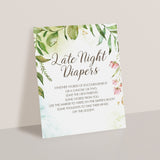 Late night diaper game for garden themed baby party by LittleSizzle