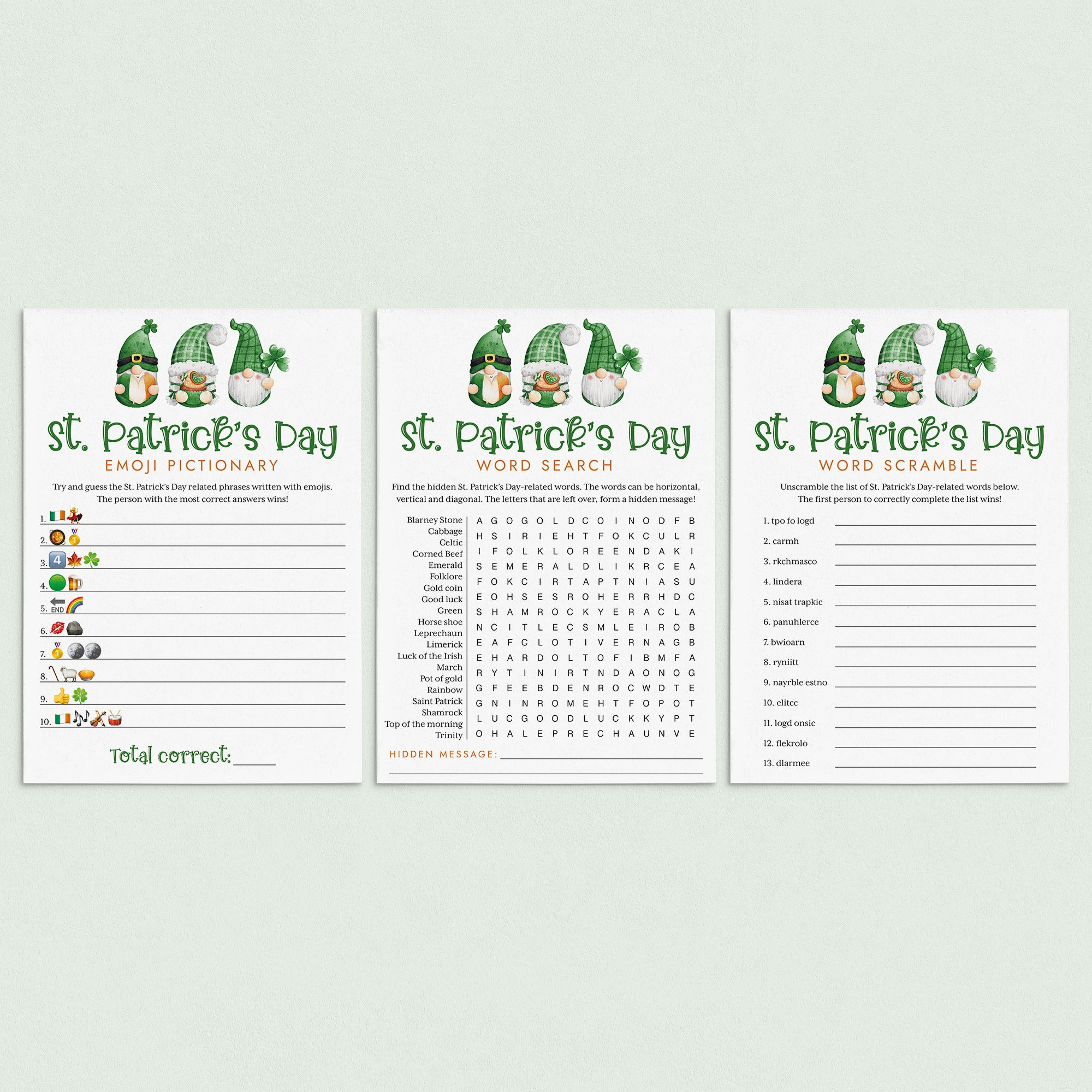 St Patrick's Day Games & Activities for Kids Printable by LittleSizzle