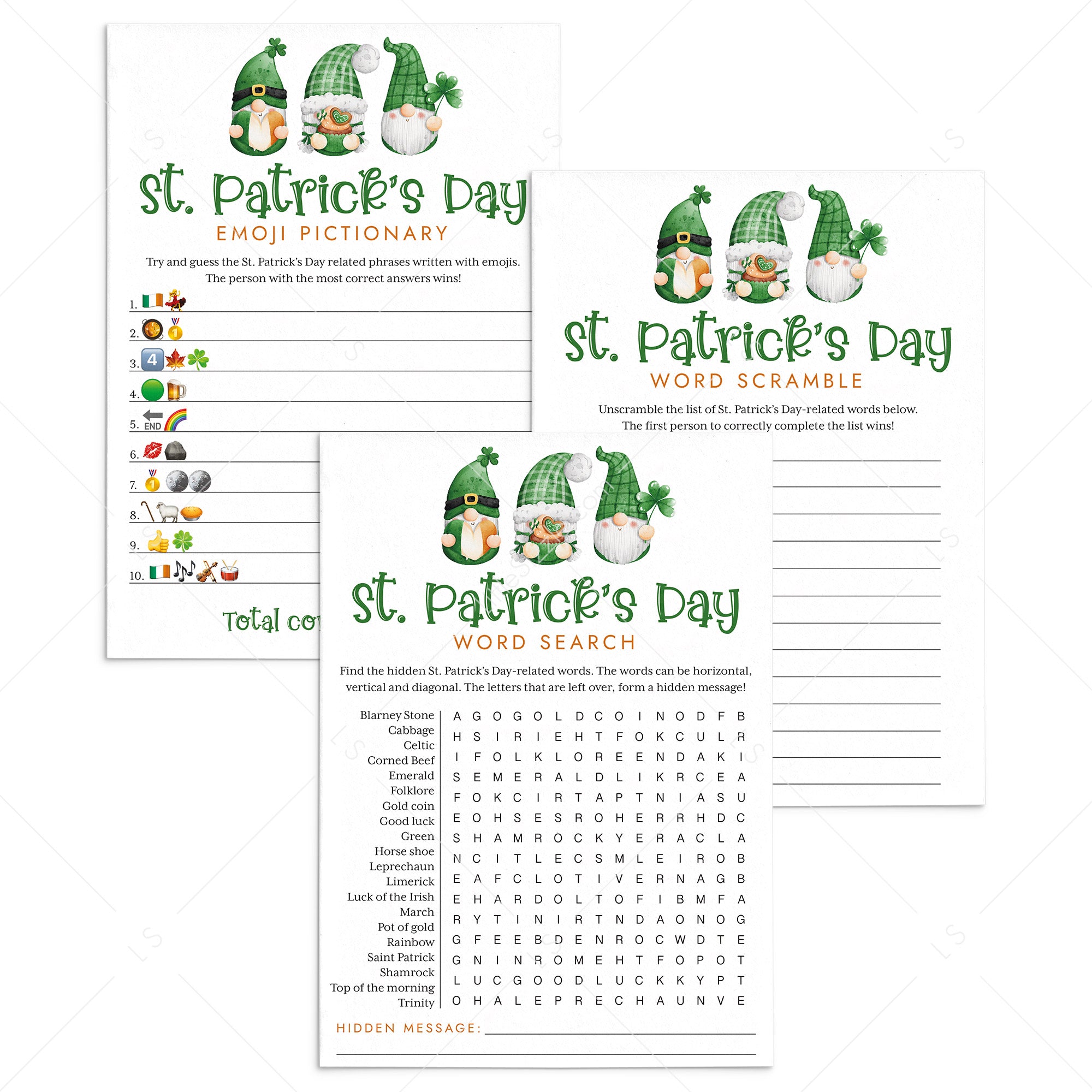 St Patrick's Day Games & Activities for Kids Printable by LittleSizzle