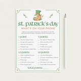 St Patricks Party Game Whats On Your Phone Printable by LittleSizzle