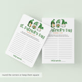 St Patrick's Game for Kids Printable Word List