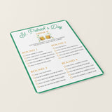 St Patrick's Day Drinking Game Printable