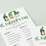 Saint Patrick's Day Game for Adults Drink If Printable