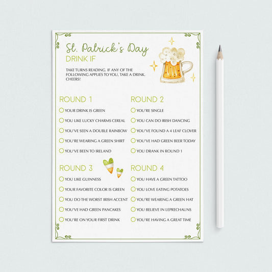 Fun Drinking Game for St. Patrick's Day Party by LittleSizzle