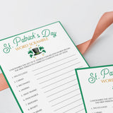 St. Patrick's Day Word Scramble Instant Download