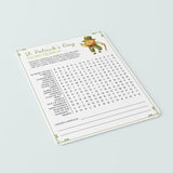 Printable St Patricks Word Search Game with Answers