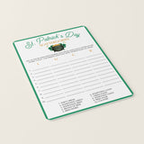 St. Patrick's Day Game For Kids Scattergories