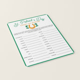 St. Patrick's Day Party Game for Groups Finish My Phrase