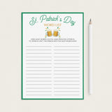 St Patrick's Day Word Game Virtual & Printable by LittleSizzle