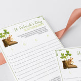 St Patricks Day Scattergories Game Template