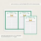 St Patrick's Day Word Game Virtual & Printable