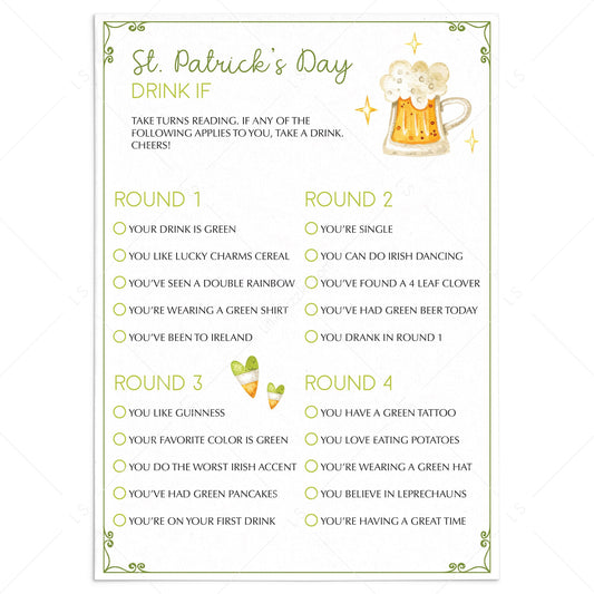 Fun Drinking Game for St. Patrick's Day Party by LittleSizzle