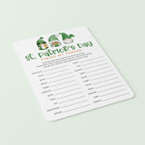 St Patrick's Party Game Printable Finish My Phrase