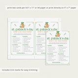St Patricks Party Game Whats On Your Phone Printable