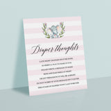 Printable diaper game for girl by LittleSizzle