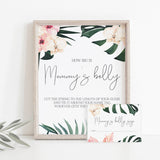 Tropical Baby Shower Activity Guess The Bump Size by LittleSizzle