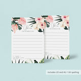 Botanical Theme Baby Shower Advice Cards Printable