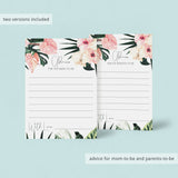 Tropical Baby Shower Activities Keepsakes for Mom