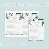8 Tropical Baby Shower Games Printable