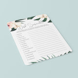 Baby Shower Word Game Printable Summer Theme
