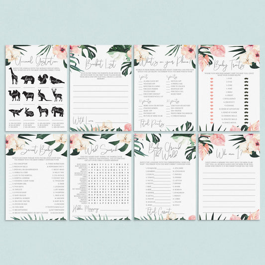 Summer Baby Shower Games and Activities Printable by LittleSizzle