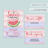 Editable summer baby shower invite and inserts for girl by LittleSizzle