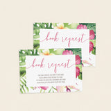 Summer Baby Shower Book Request Cards Printable