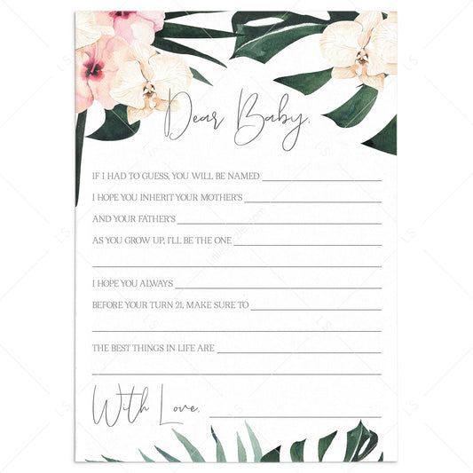 Summer Baby Shower Ideas Dear Baby Wishes Cards by LittleSizzle