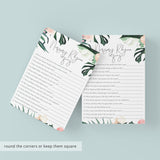 Nursery Rhyme Quiz for Summer Baby Shower
