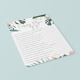 Nursery Rhyme Quiz for Summer Baby Shower