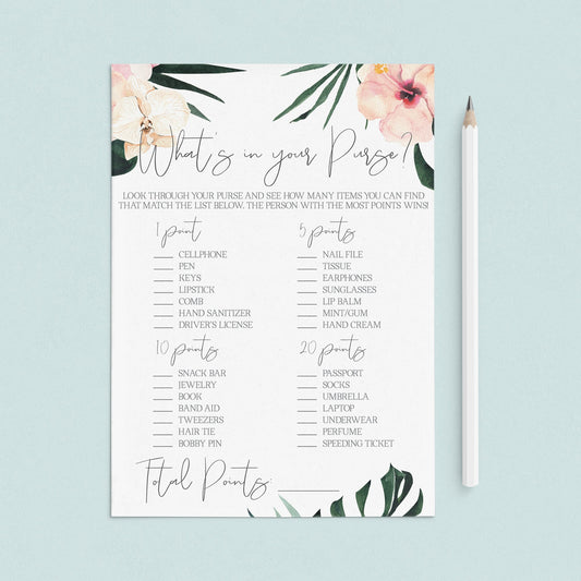 Summer Bridal Party Activity What's In Your Purse by LittleSizzle