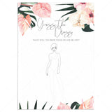 Fun Bridal Shower Activity Guess Her Dress Printable by LittleSizzle