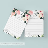 Summer Bridal Party Advice Cards Printable