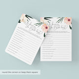 Who Knows The Bride Best Game Printable Summer Theme