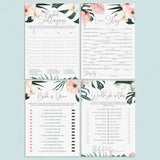 Summer Bridal Shower Games Bundle Printable by LittleSizzle