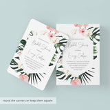 Tropical Bridal Shower Invite Template Instant Download