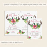 Bohemian baby shower invitation template for girls by LittleSizzle