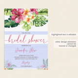 Summer Bridal Shower Invitation Template