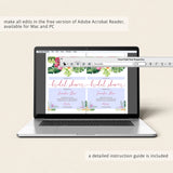 Summer Bridal Shower Invitation Template