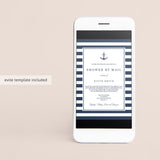 Blue and white shower by mail invites by LittleSizzle