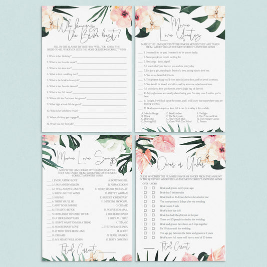 4 Botanical Bridal Shower Games Download by LittleSizzle