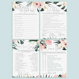4 Botanical Bridal Shower Games Download by LittleSizzle