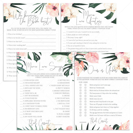 4 Botanical Bridal Shower Games Download by LittleSizzle