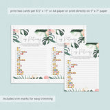 Summer Bridal Shower Game Emoji Pictionary