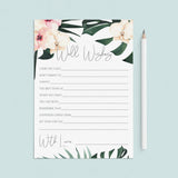 Summer Wedding Well Wishes Cards Instant Download by LittleSizzle