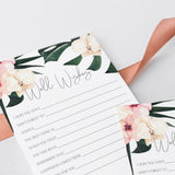 Summer Wedding Well Wishes Cards Instant Download